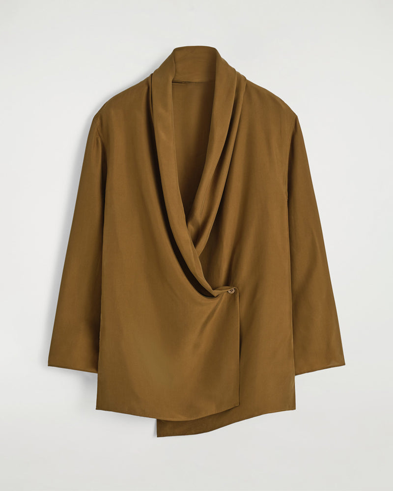 IZA | Szykowny komplet z drapowanym dekoltem typu woda