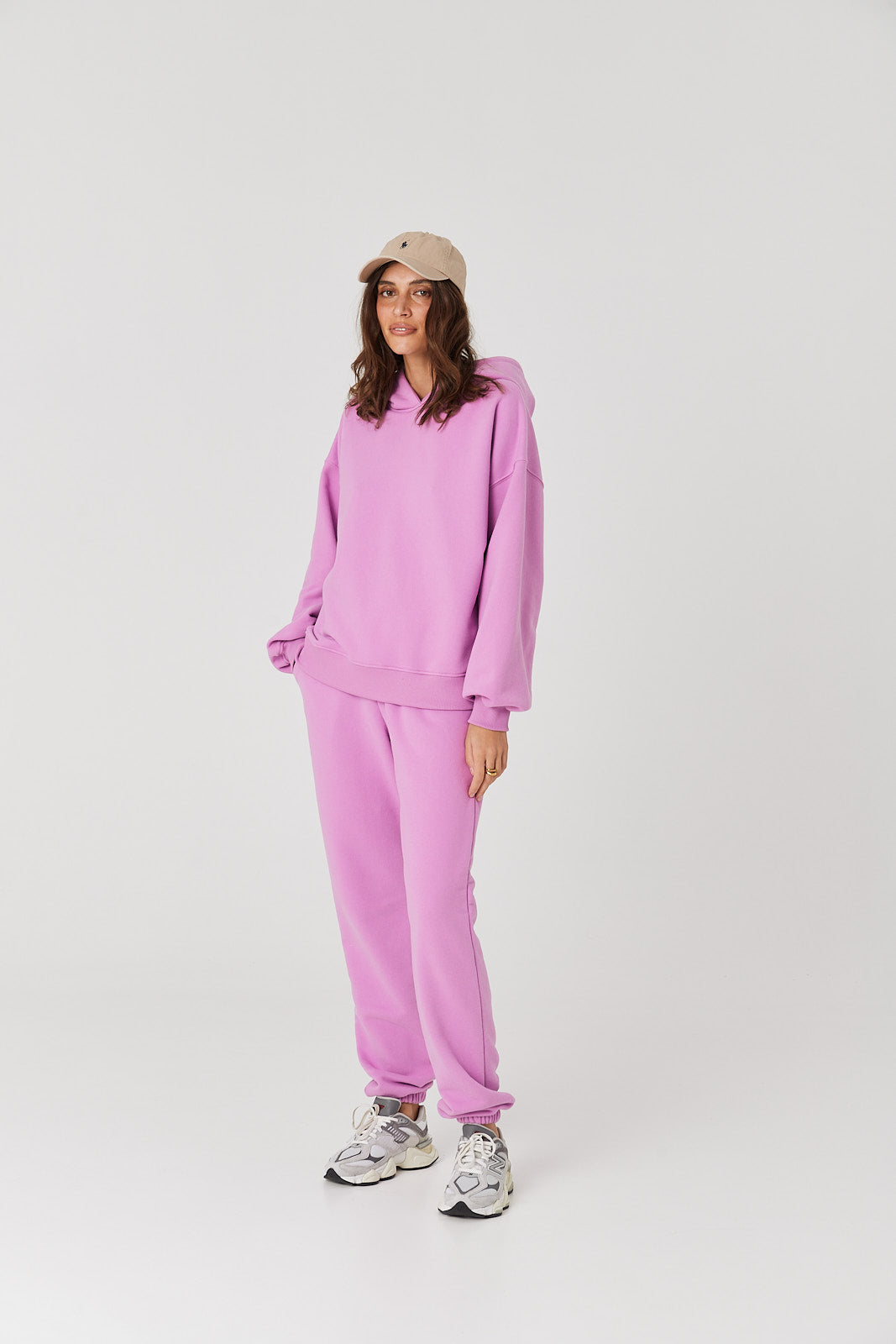 Bluza Boyfriend Hoodie pink berry