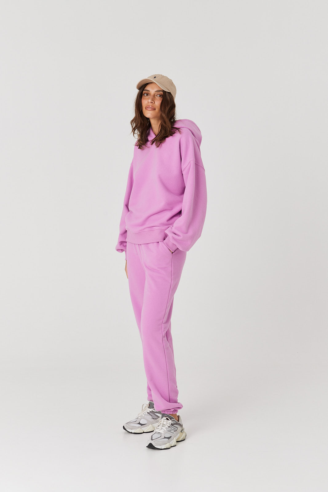 Bluza Boyfriend Hoodie pink berry