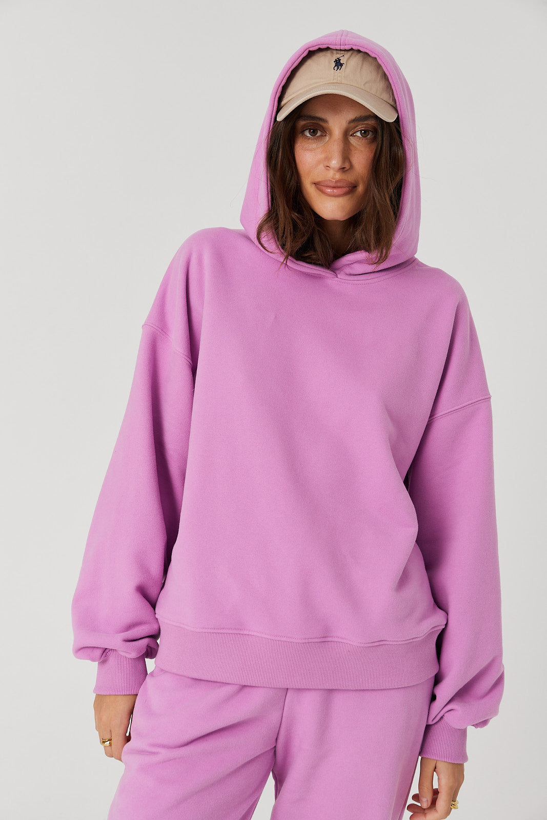 Bluza Boyfriend Hoodie pink berry