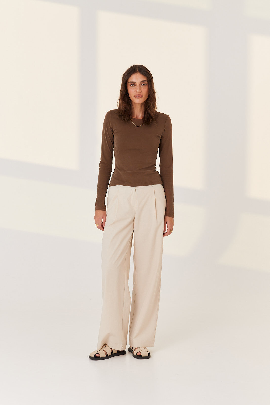 Longsleeve Bowie mocca mousse