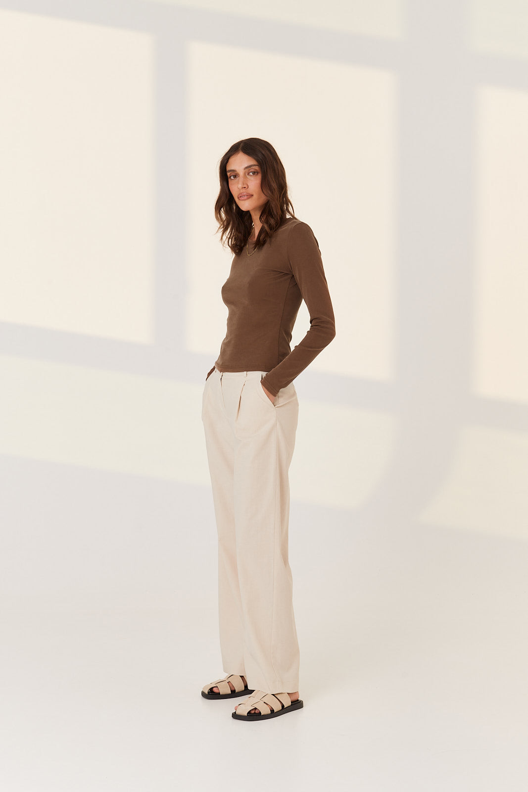 Longsleeve Bowie mocca mousse