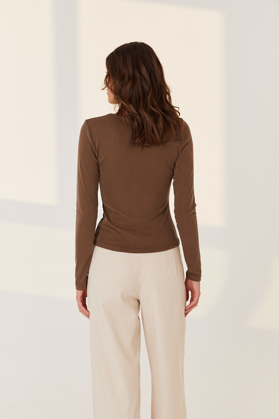 Longsleeve Bowie mocca mousse