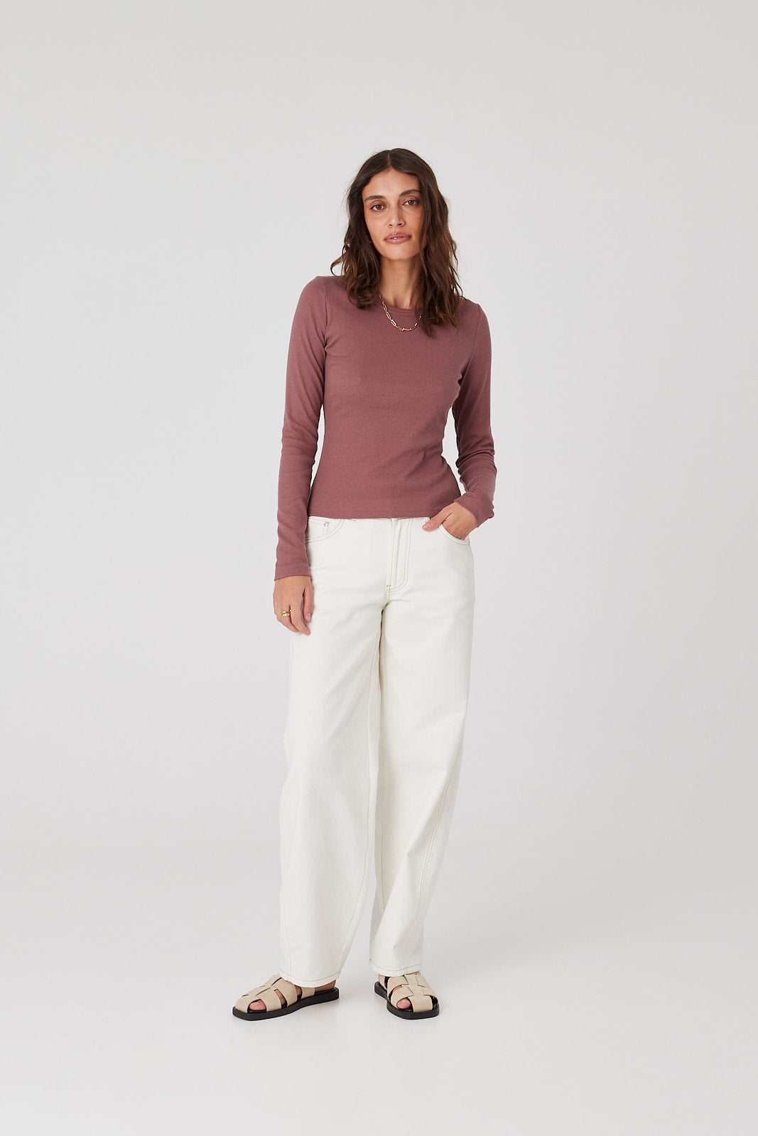 Longsleeve Bamboo dusty pink