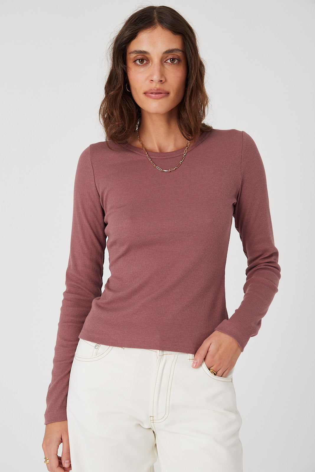 Longsleeve Bamboo dusty pink