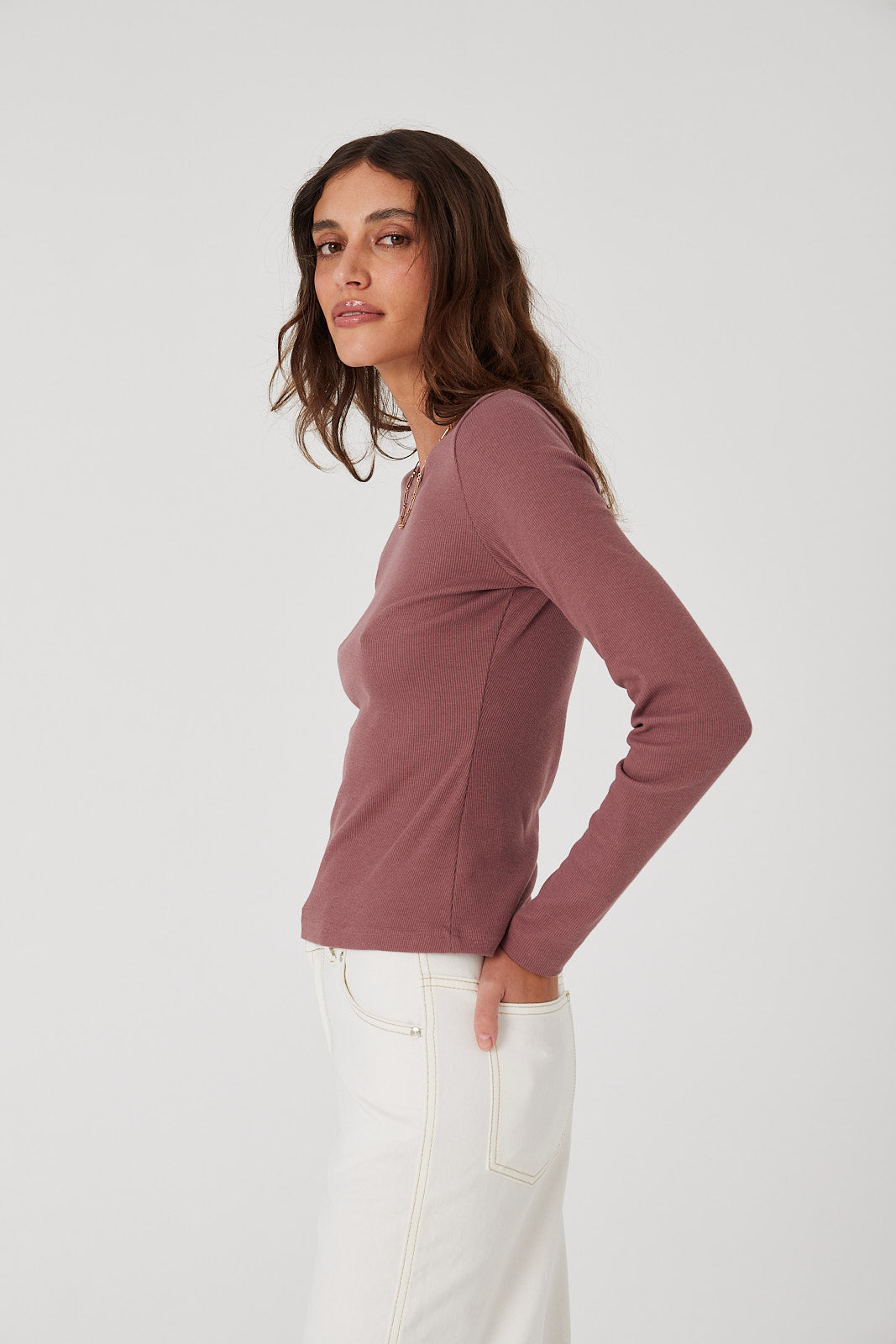 Longsleeve Bamboo dusty pink