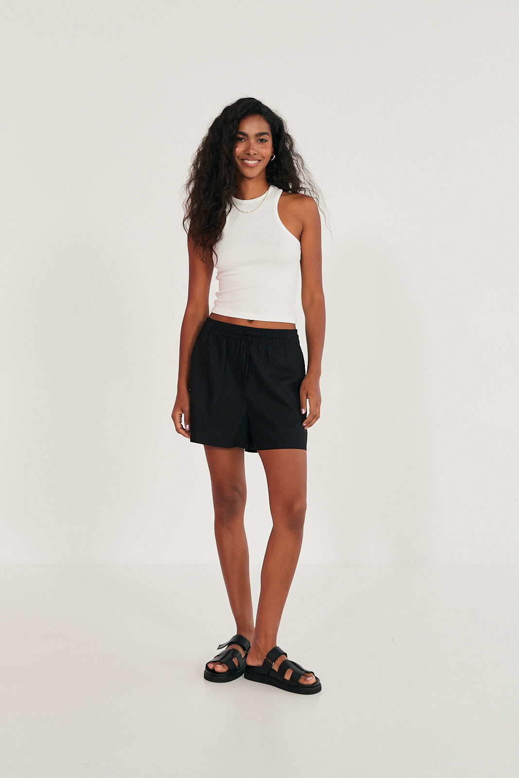 Szorty Gunther linen black