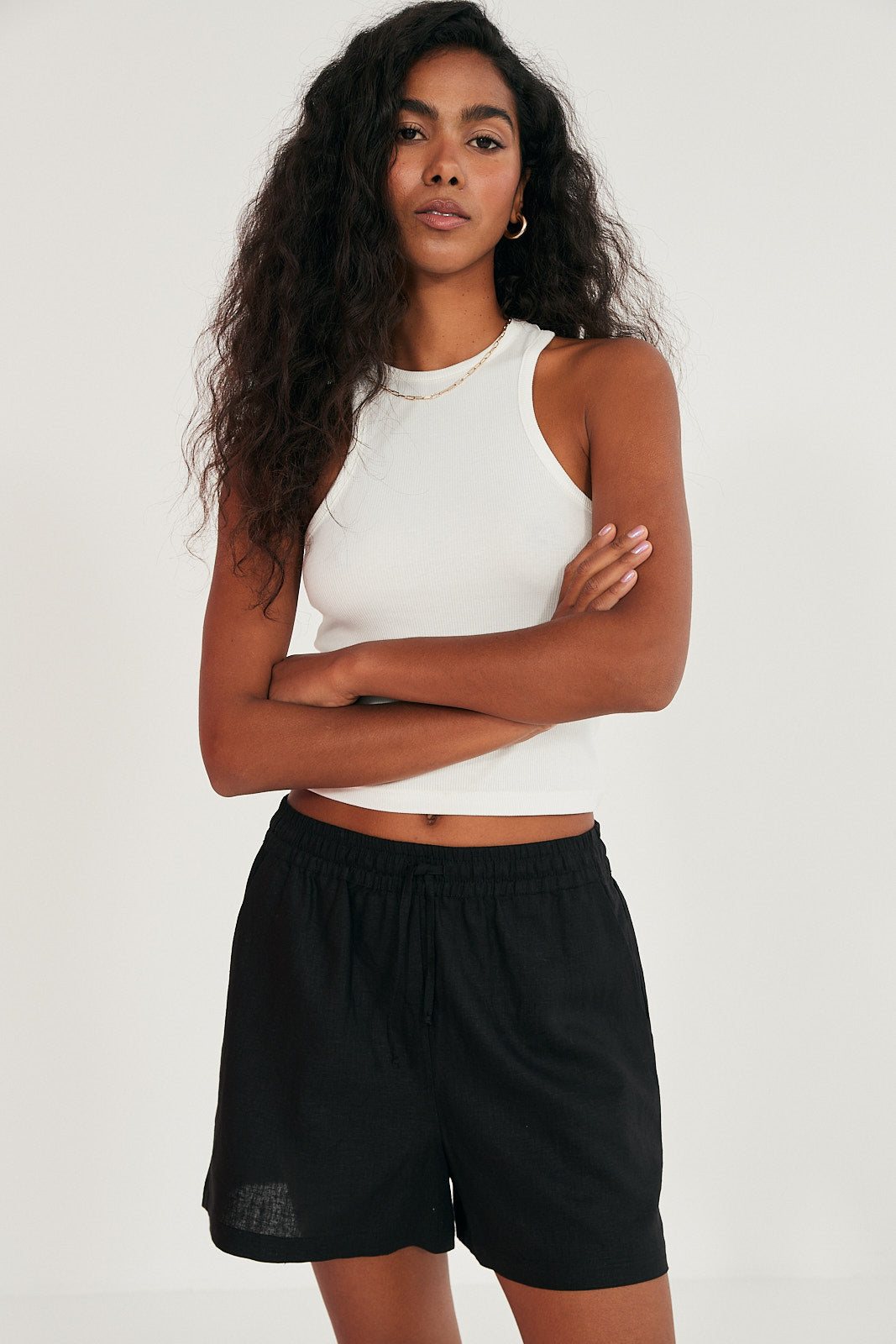 Szorty Gunther linen black