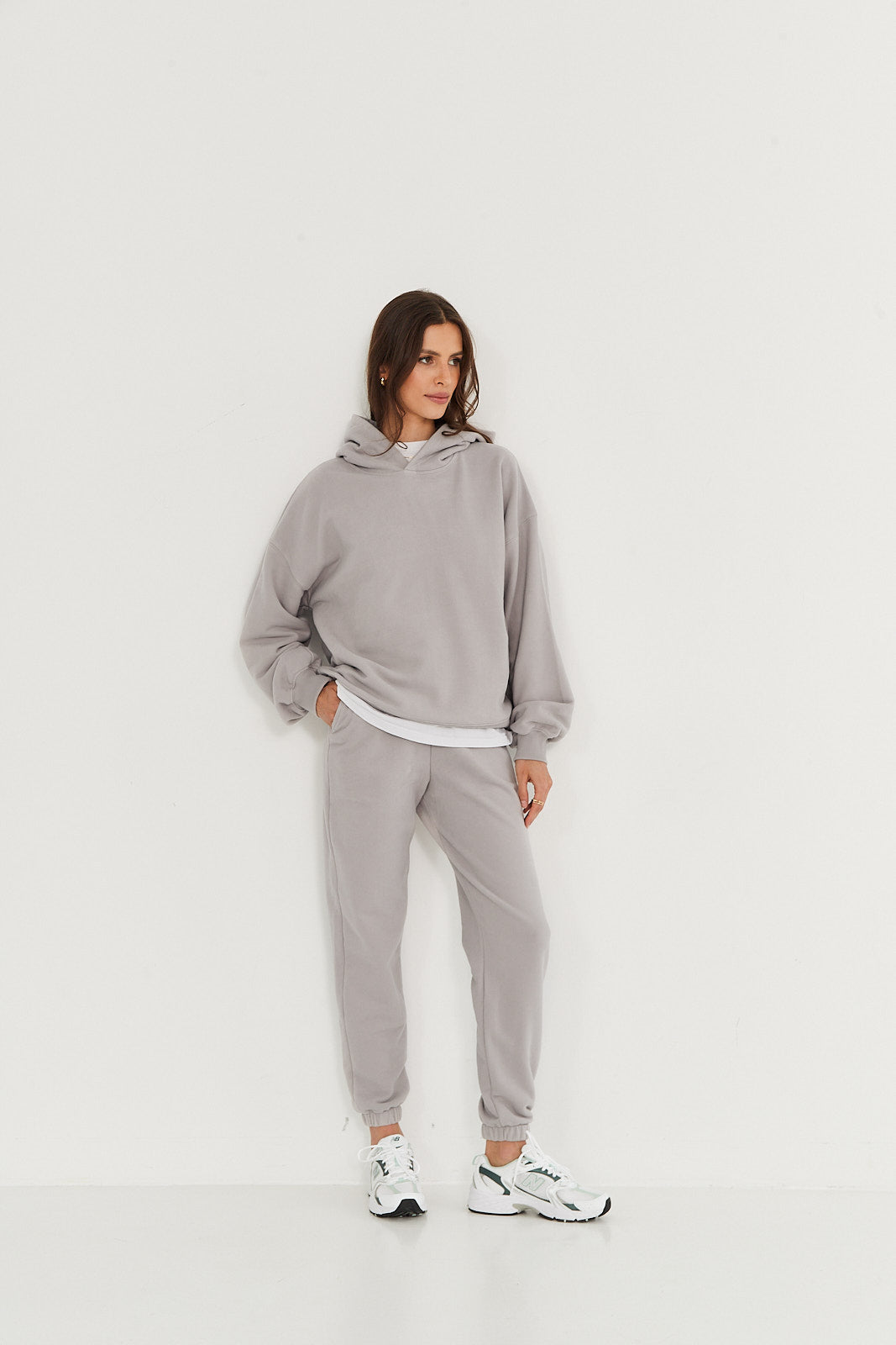 Bluza Boyfriend Hoodie light grey