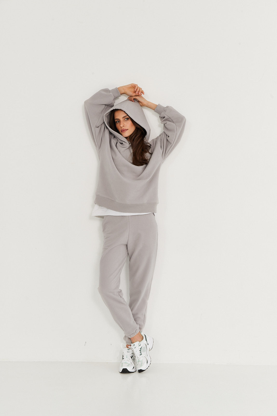 Bluza Boyfriend Hoodie light grey