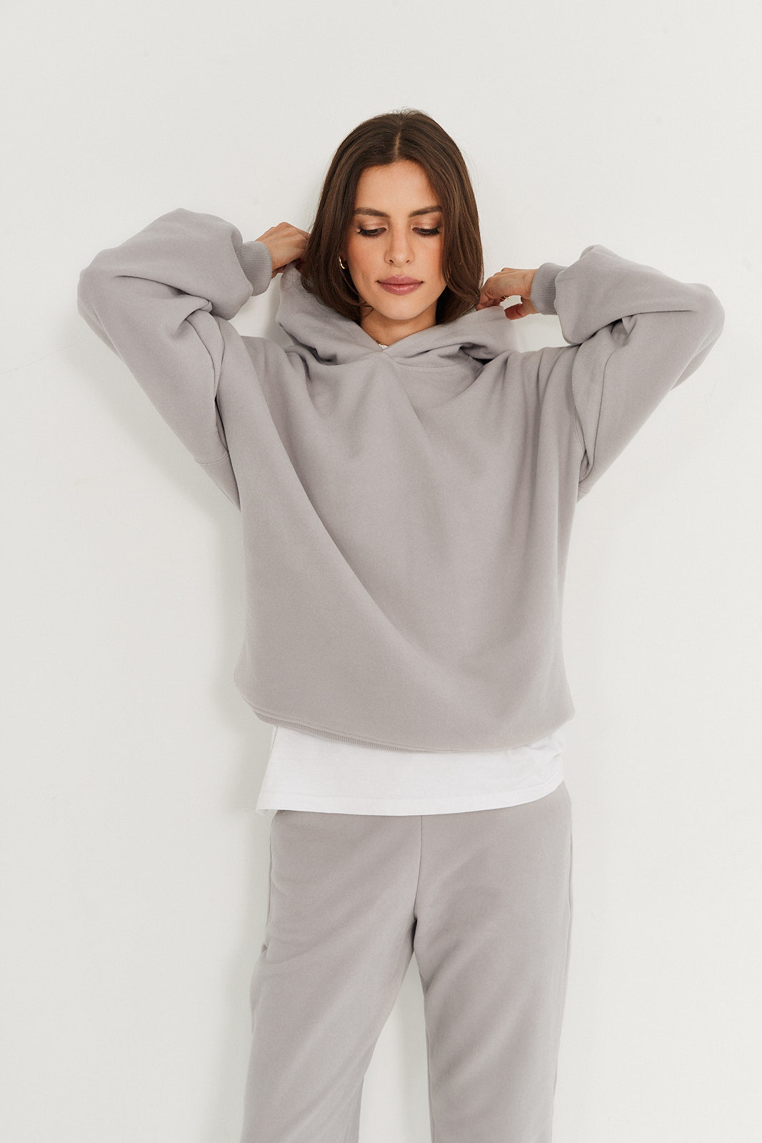 Bluza Boyfriend Hoodie light grey