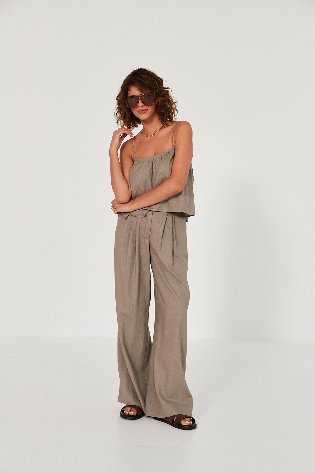 Top Ellie linen beige