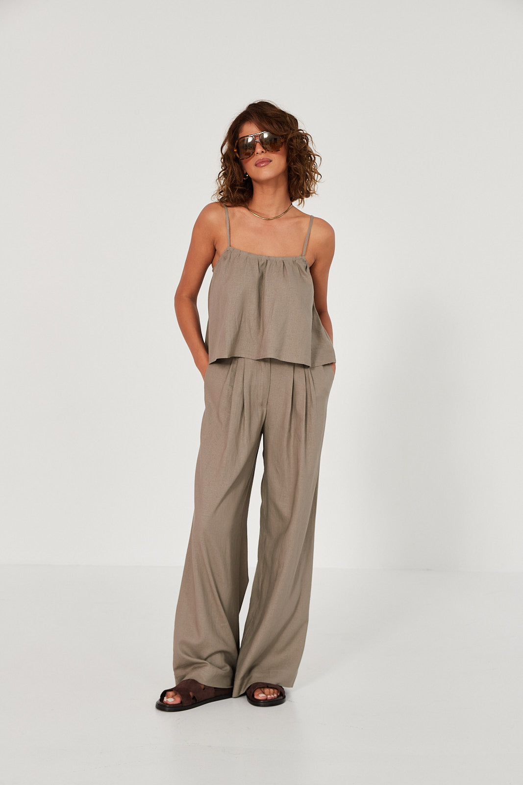 Top Ellie linen beige