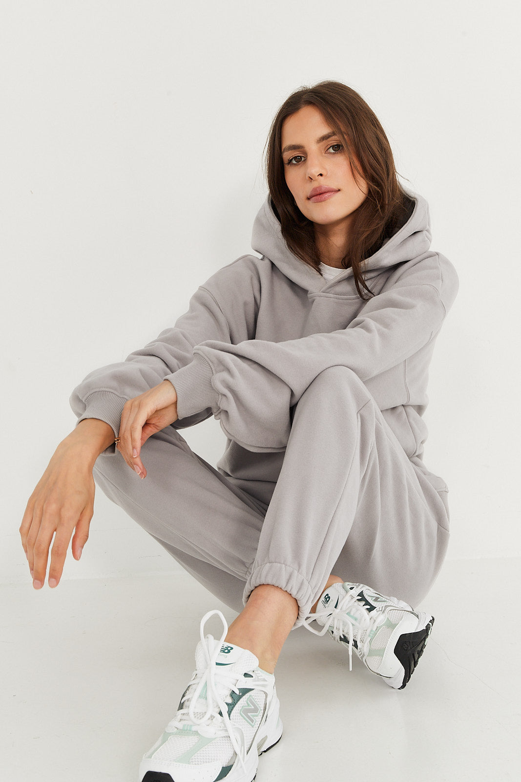 Bluza Boyfriend Hoodie light grey
