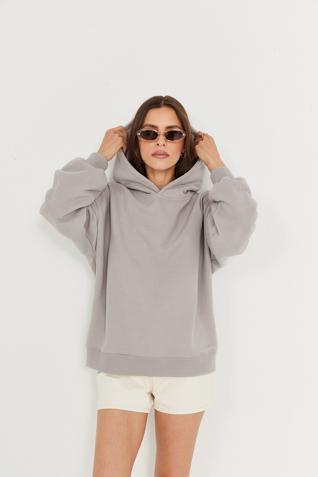 Bluza Boyfriend Hoodie light grey