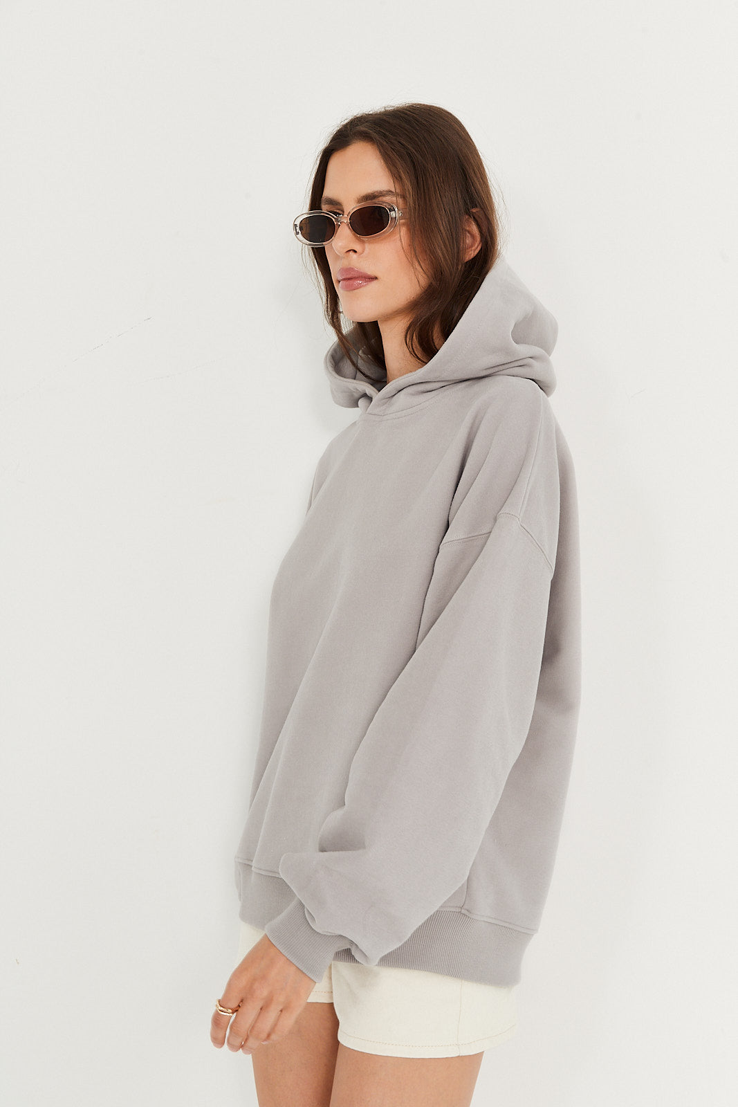 Bluza Boyfriend Hoodie light grey