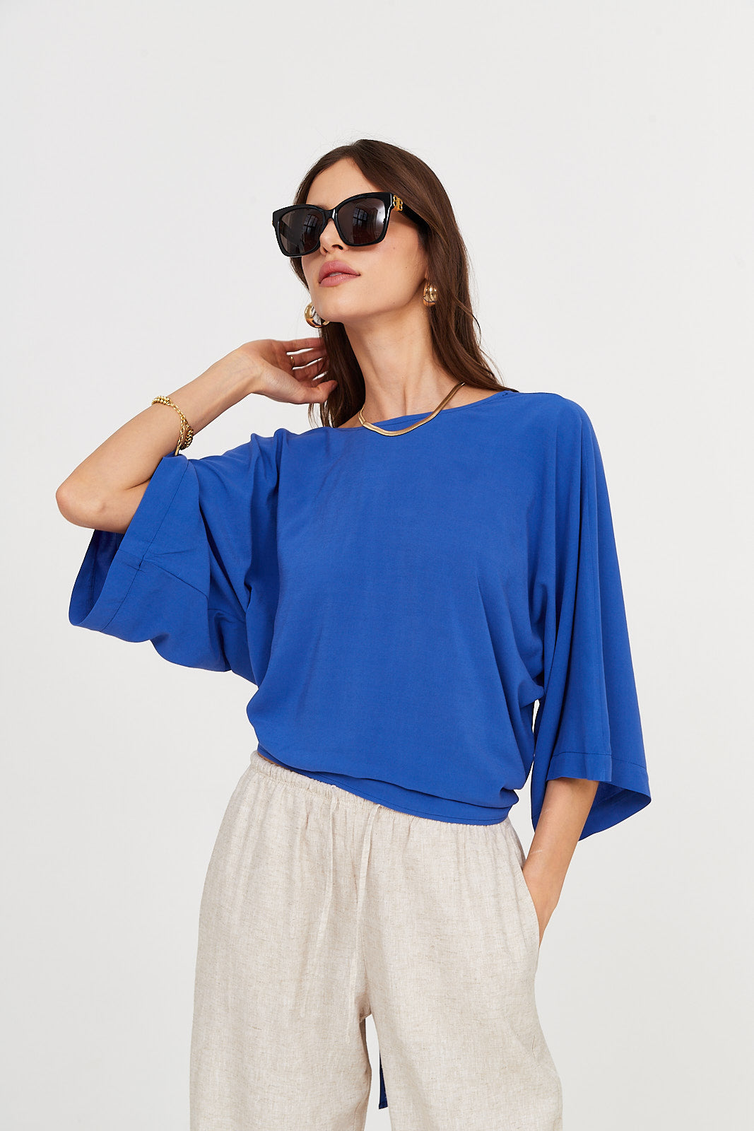 Bluzka Freya ocean blue