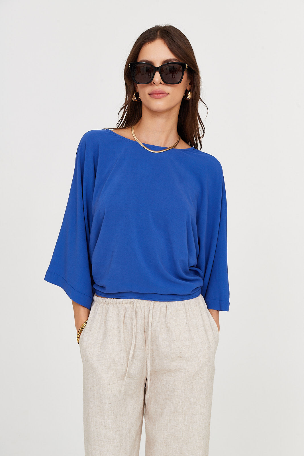 Bluzka Freya ocean blue