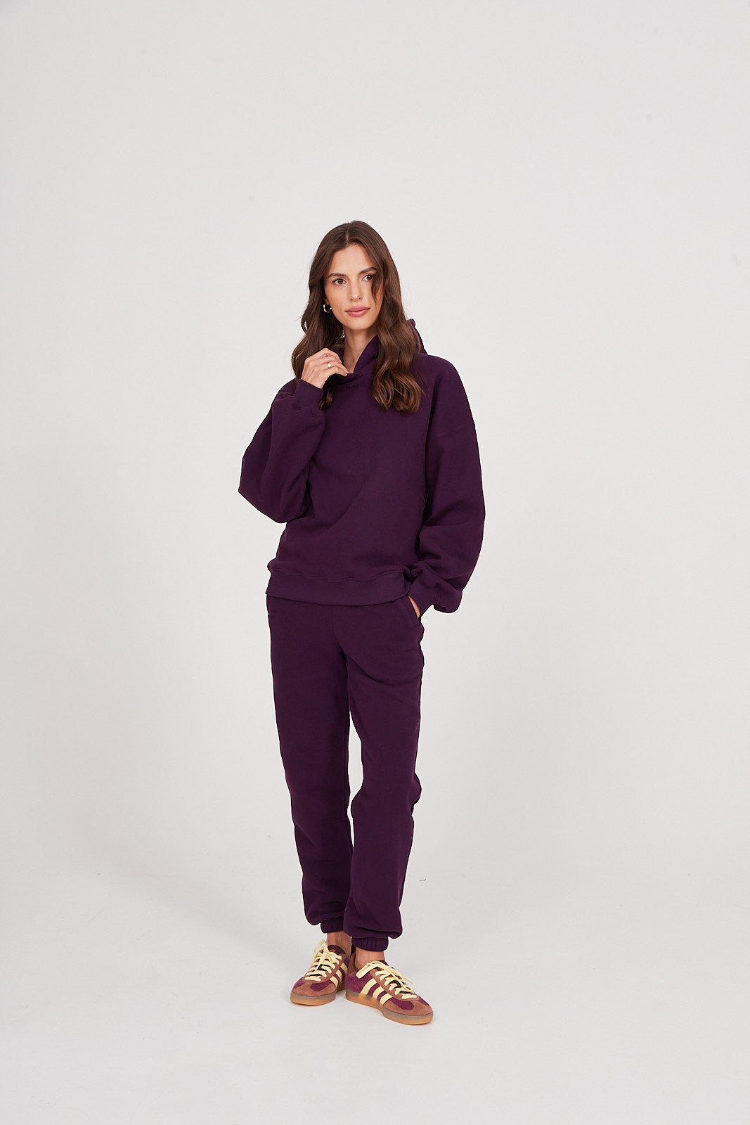 Bluza Boyfriend Hoodie plum