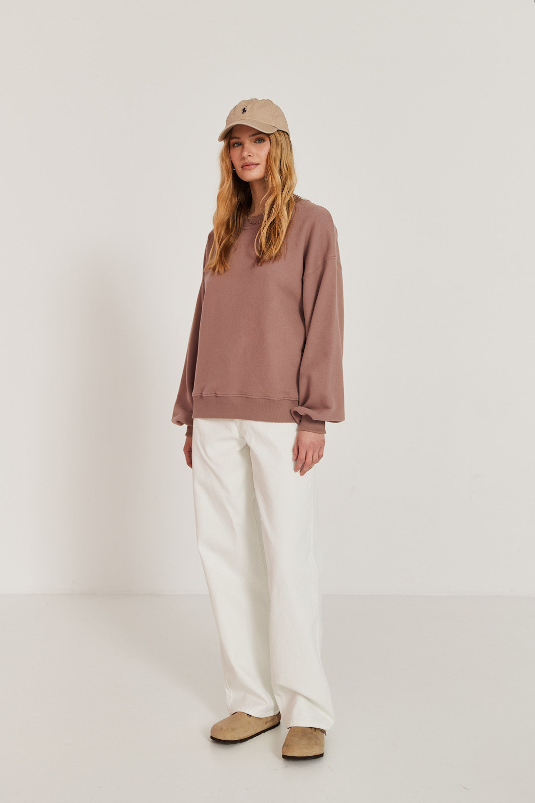 Bluza Boyfriend mocca mousse